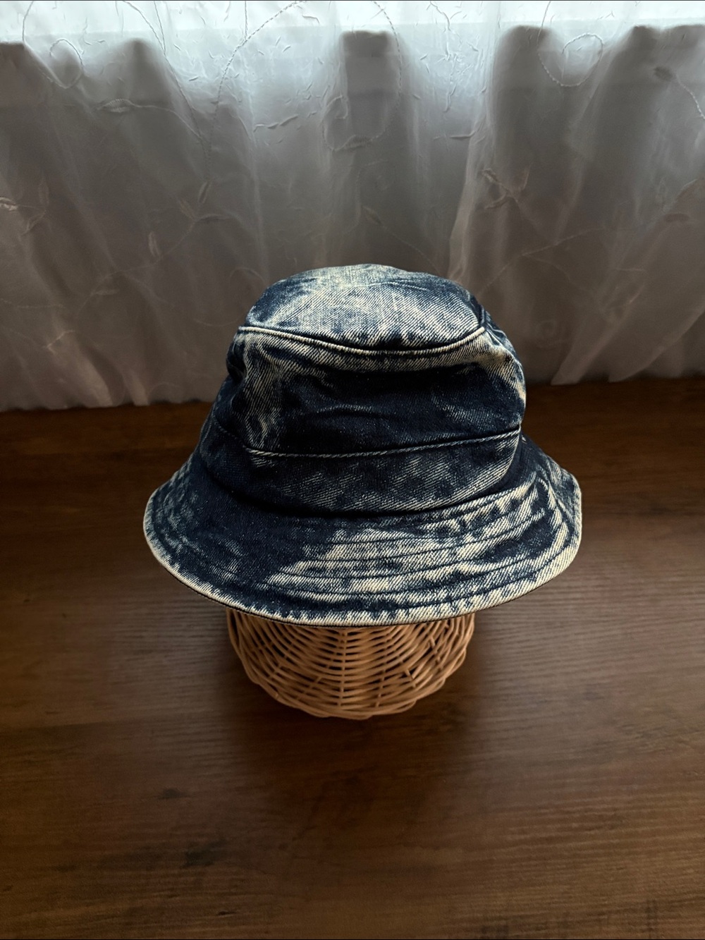 HUF dark blue acid-wash denim bucket hat-unisex